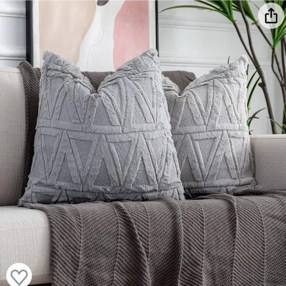 Throw Pillow Covers Decorative Soft Velvet Farmhouse Boho Pillow Covers - Picture 2 of 6